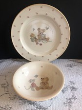 Mikasa TEDDY Kids Dining Set Plate and Bowl Teddy Bear Mouse Strawberries