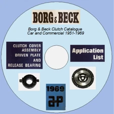 Borg & Beck Clutch Catalogue - Car and Commercial 1951-1969 