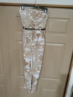 Charlotte Russe Women's Multicolored Halter Top Style Jumpsuit Size M