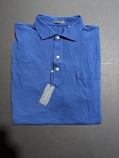 NWT MEN'S TURTLESON POLO, SIZE: L, COLOR: NAVY M4