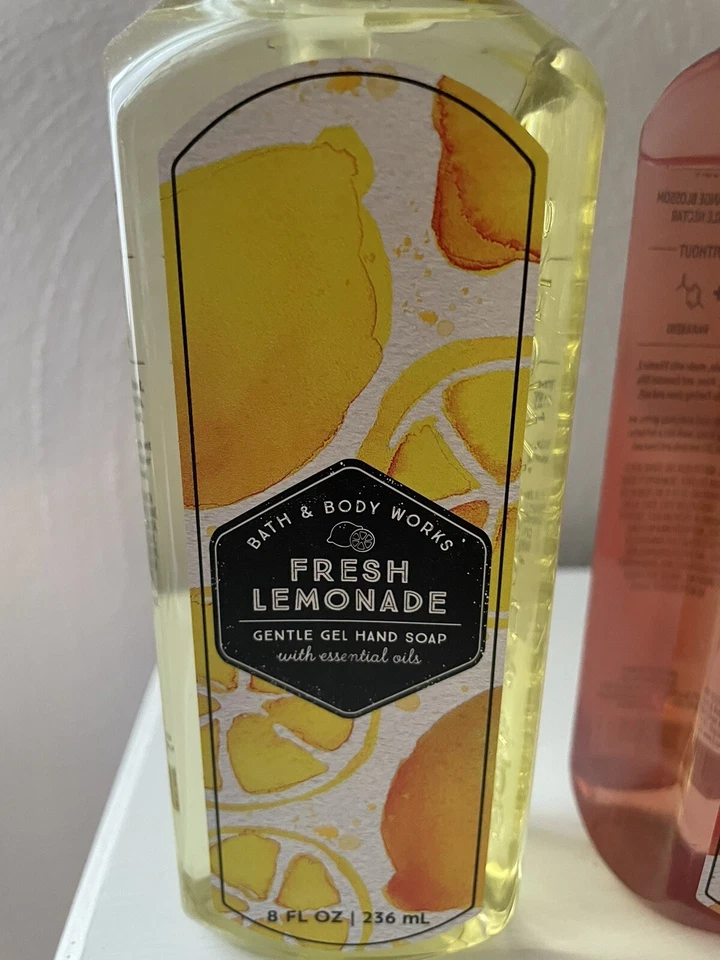 4 BATH & BODY WORKS Fruits Peach Watermelon Cucumber Lemonade Gentle Hand Soaps - Image 2 of 4