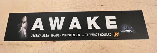 2007 Awake Movie Theater Mylar Poster 5x25” Jessica Alba Hayden Christensen