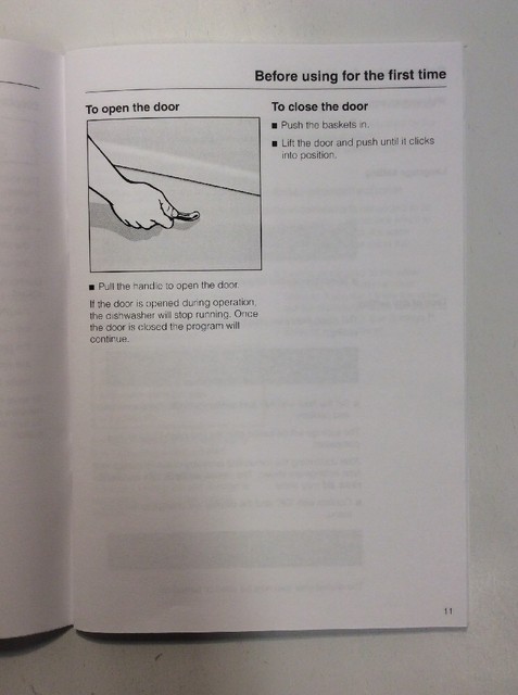 miele excella series dishwasher