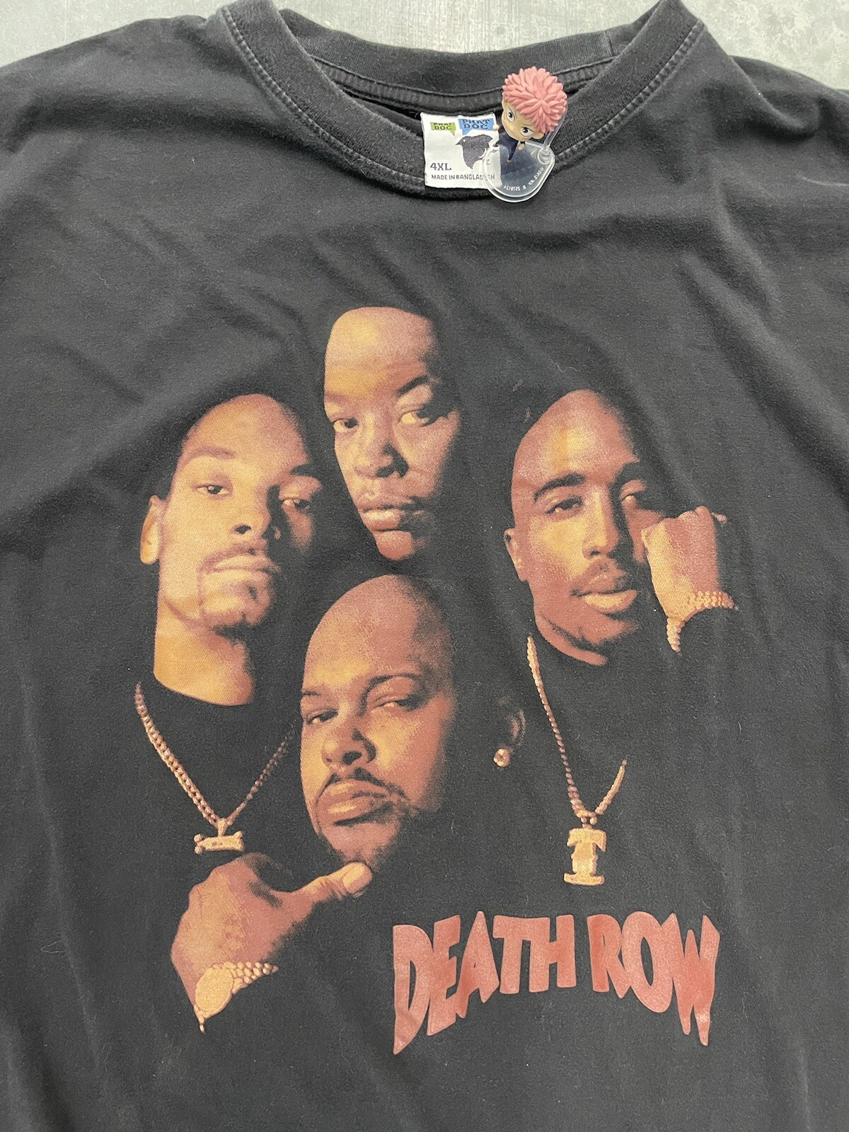 FILA Maglietta Vintage Death Row Records Suge Dre Snoop Dogg Tupac Rap Phat Doc