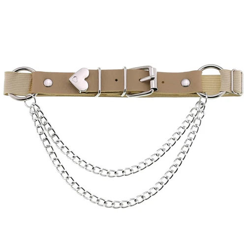 Punk Style PU Leather Thigh Ring Nightclub Leg Chain Ladies Garter Belt - Picture 22 of 22