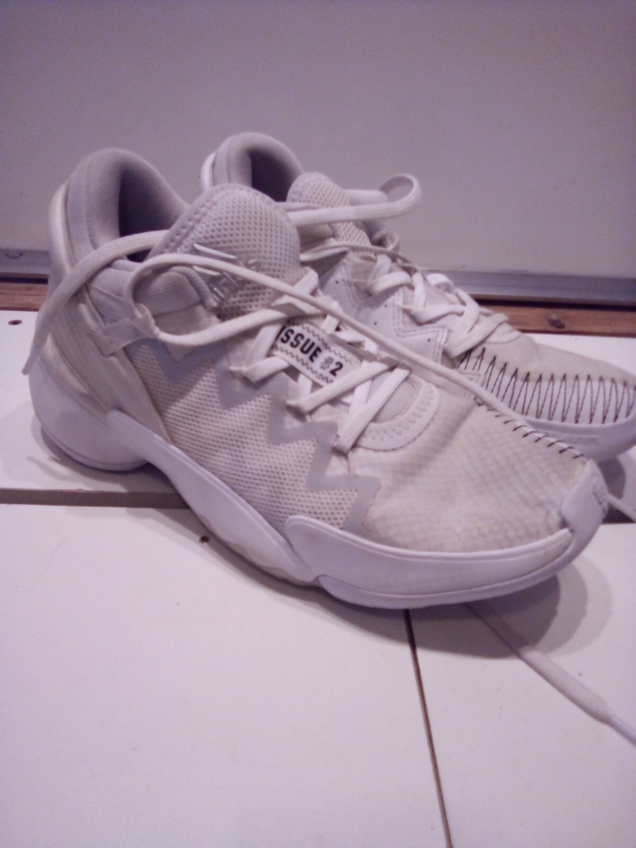 Adidas D.O.N Issue 2 Donovan Mitchell Triple Cloud White DON FW8513 Mens 9 Adidas D.O.N Issue 2 Donovan Mitchell Triple Cloud White DON  main image 3