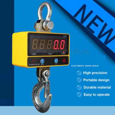 High-precision Electronic Weighing Scales LCD Display Crane Scale 1T / 0.2KG