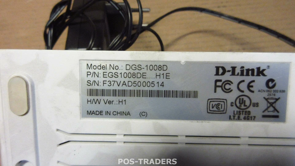 D-Link DGS-1008D GIGABIT Switch 8 Ports 10/100/1000Mbit DSL LAN HUB - INCL PSU - Bild 3 von 3