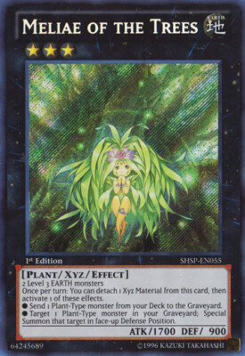 Yu-Gi-Oh! Meliae Of The Trees Secret Rare Card - SHSP-EN055, Shadow Specters, Unlimited Edition