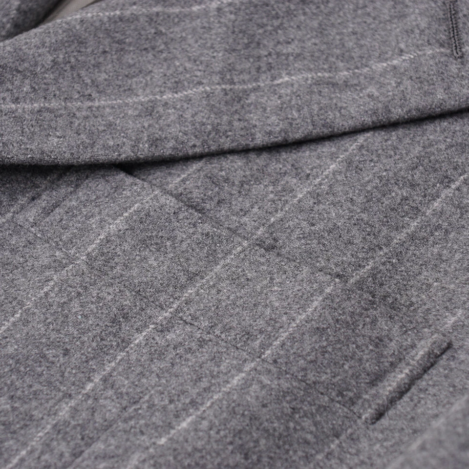 NUEVO CON ETIQUETAS $5995 D'AVENZA Traje de cachemir a rayas tiza gris claro 40 R ajuste clásico Foto 4 de 4