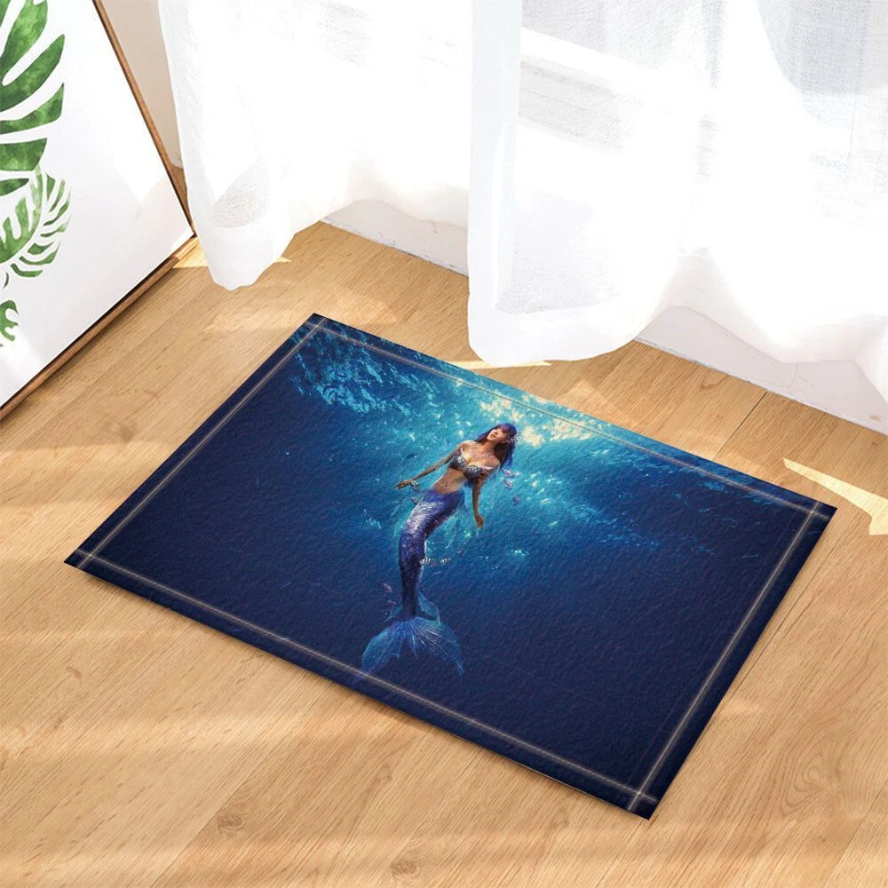 Fish outlet bath mat