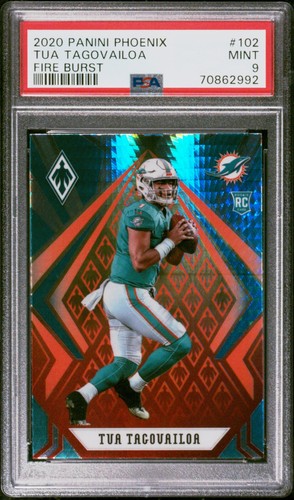 2020 Panini Phoenix #102 Tua Tagovailoa Fire Burst PSA 9 - Bild 1 von 2