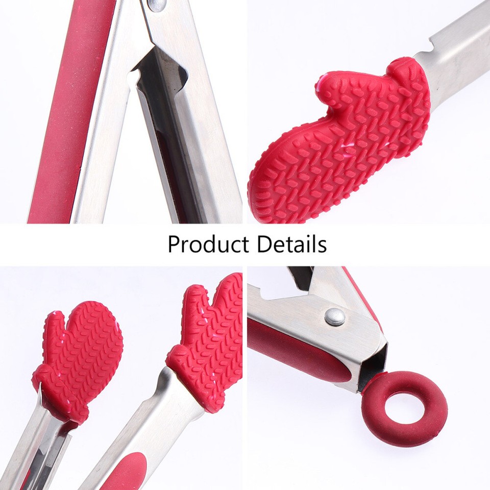 Christmas Food Clips Tongs for Serving BBQ Cooking Scrappers Tool Mini