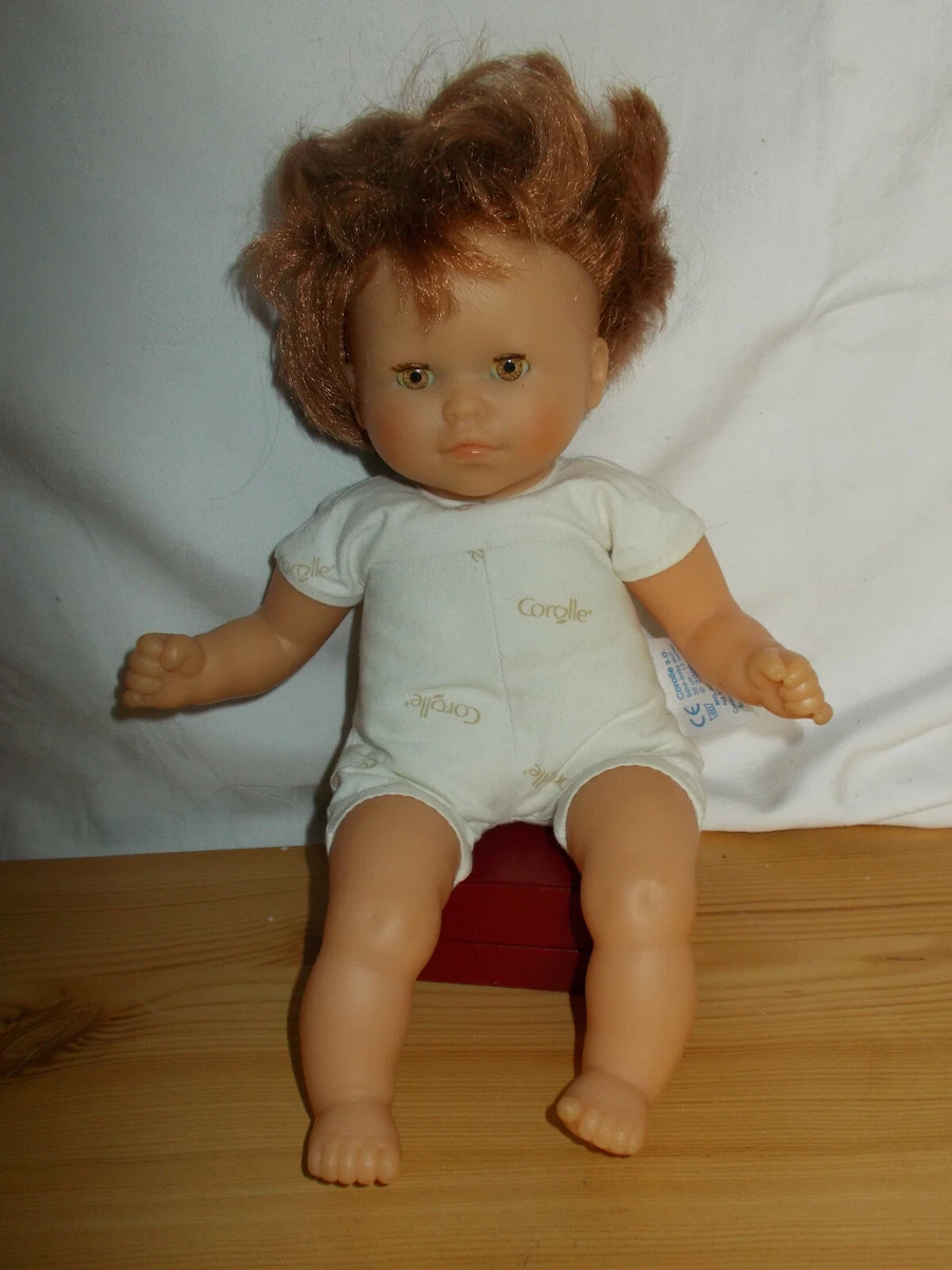 Vintage Poupée COROLLE garçon Bébé corps souple 2000 30cm cheveux