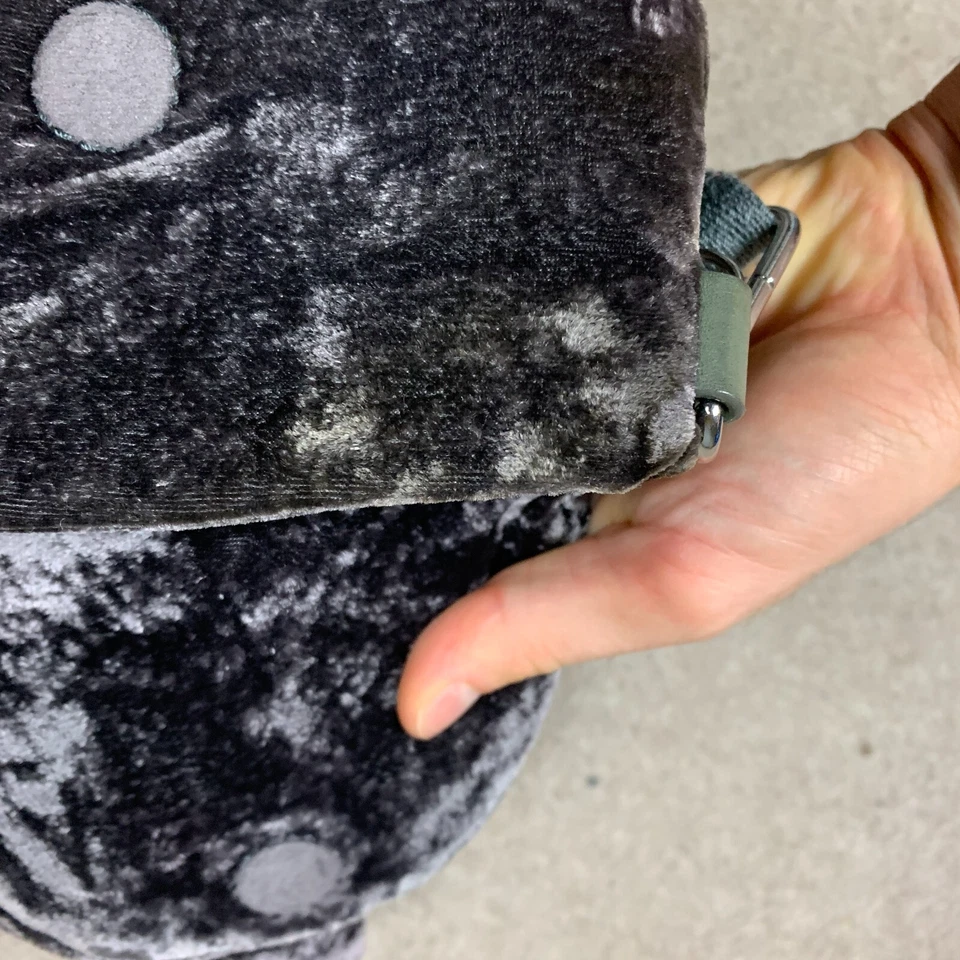 Винтажный Y2K JUICY COUTURE сумка бархата через плечо сумочка Дамская сумка коричневый фиолетовый маленький сердце - Изображение 4 из 4