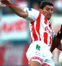Camiseta Club Necaxa Rayos UMBRO Usada Grande 1998-1999 #6 CHEPO DE LA TORRE T