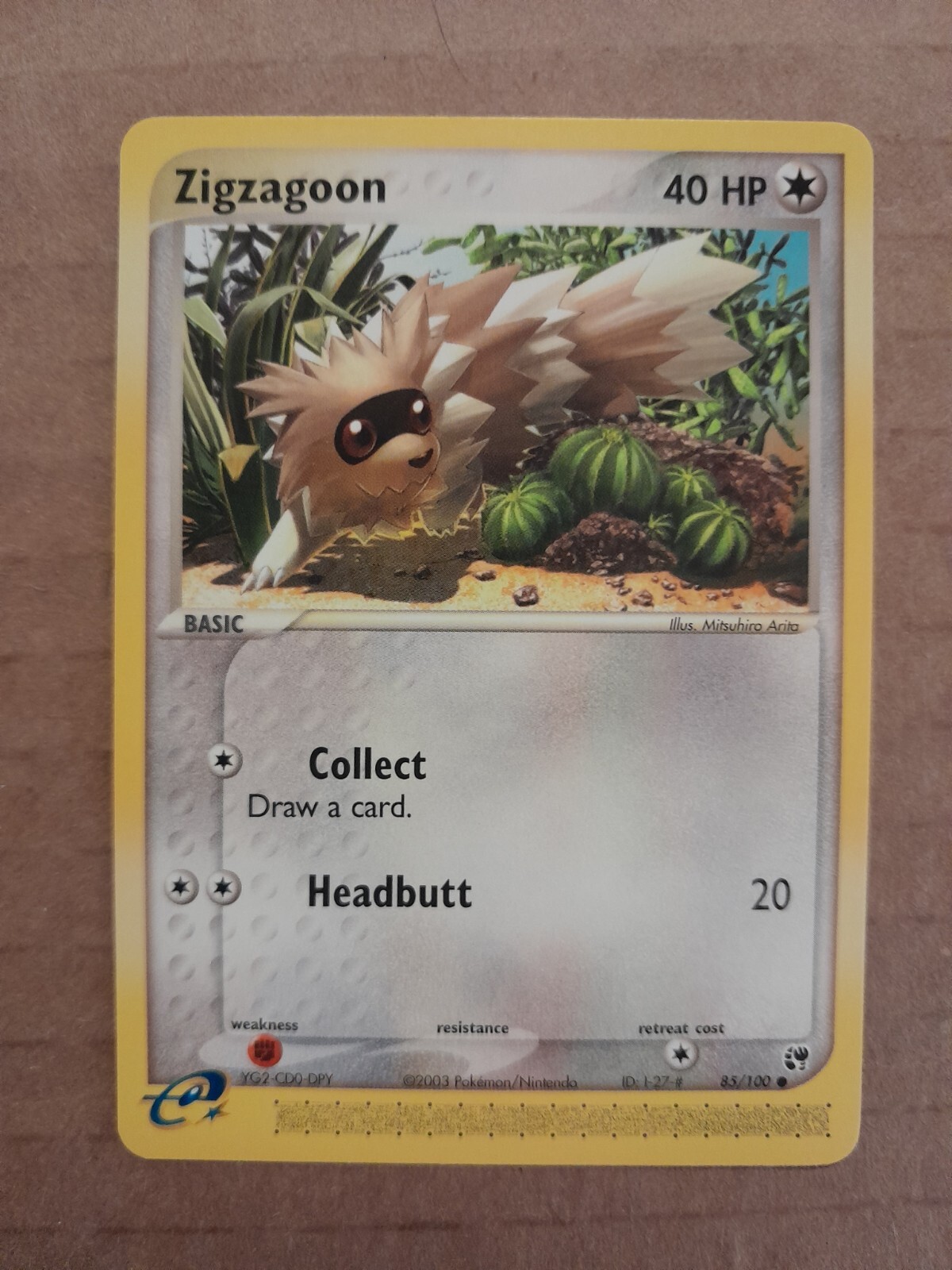 Pokemon Zigzagoon 85/100 Ex Sandstorm NM See Pictures