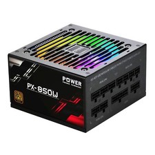 850 Watt Power Supply 80 Plus Gold - Silent 12cm RGB Fan, Full Modular, Activ...