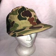 Vintage USA Made Camo Trucker SnapBack Hat Broner