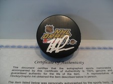 Mike Ricci Autographed Signed 1990 NHL Draft Puck COA Colorado San Jose Quebec