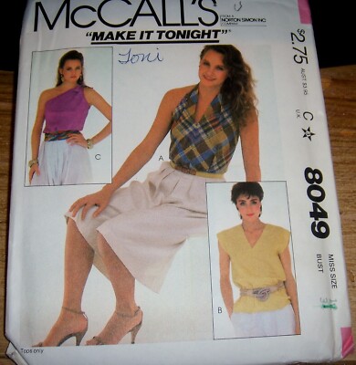 UNCUT 70s-80s VINTAGE McCall's PATTERN SIZE C 12 MISS BUST 34 #8049
