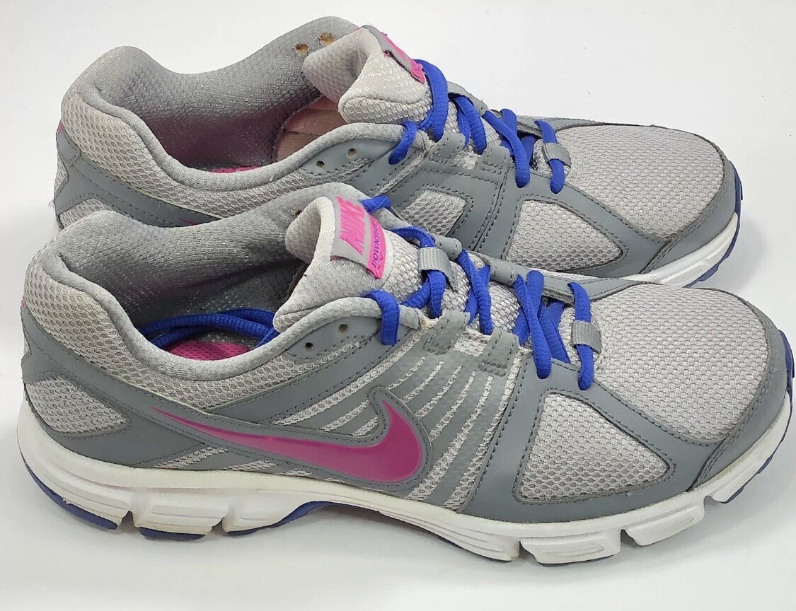 Nike Downshifter Athletic Running Shoes Gray White Sneakers