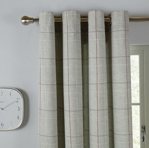 Argos Home Brancaster Check 168 X 183cm Lined Eyelet Curtains