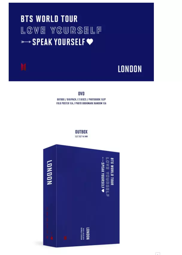 BTS WORLD TOUR LY SPEAK YOURSELF LONDON DVD with Free Gifts