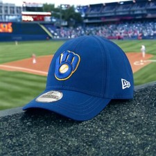 Milwaukee Brewers Classic MLB New Era 9Twenty Strapback Baseball Hat Cap