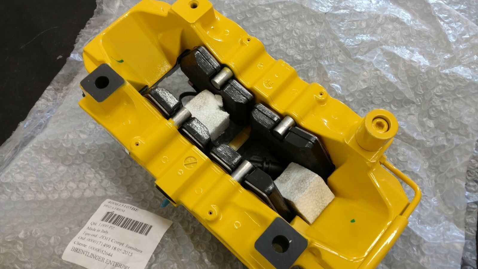 LAMBORGHINI GALLARDO LP560 LP550 LP570 FRONT LEFT BRAKE CALIPER YELLOW OEM 