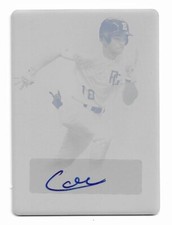 CALEB SANDERS 1/1 AUTO 2021 LEAF PERFECT GAME PRINT PLATE AUTOGRAPH WAYNE STATE