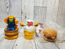 LOT OGF 3 VTG McDONALDS FOOD CHANGEABLES HAPPY MEAL TOY TRANSFORMERS 1990s