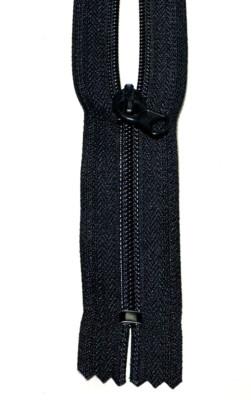 New YKK Nylon Coil Zippers Color Black 580 - Pack Of 100 * Length 6.5 inch