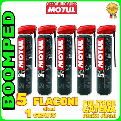 Pulitore Sgrassatore Spray Catena Motul C1 Chain Clean Moto Quad 5x400ml 05MO16