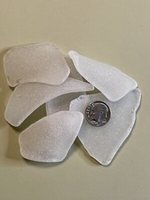 W 1150 Genuine Surf Tumbled Sea Glass/Snow-Frosted Beach Glass