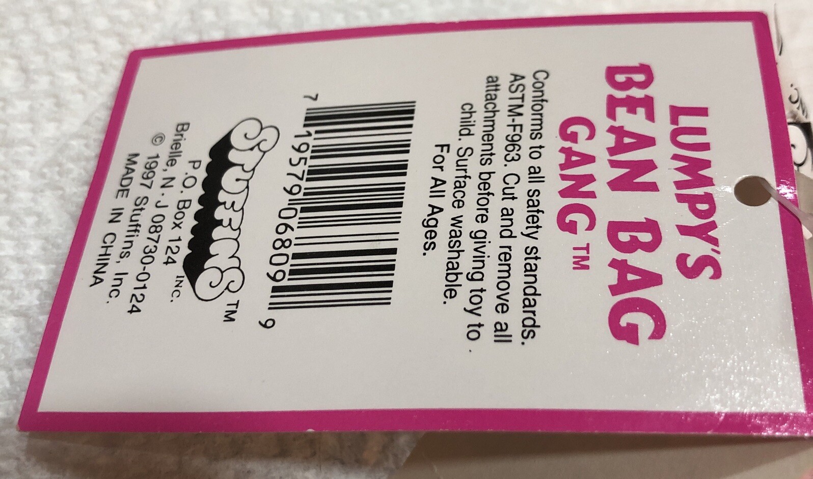 Stuffins Lumpy's Bean Bag Gang Snorty Pig Plush eBay