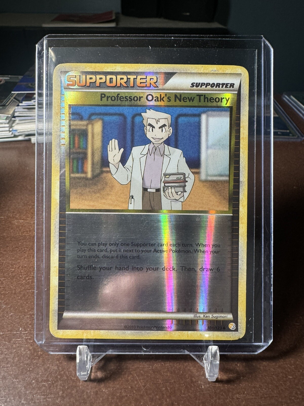 Professor Oak's New Theory Pokemon TCG HeartGold Soulsilver Holo Card #101/123