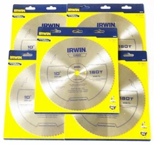 5 IRWIN 10" CIRCULAR TABLE COMPOUND MITER SAW BLADES 180T 180 TOOTH 1826439