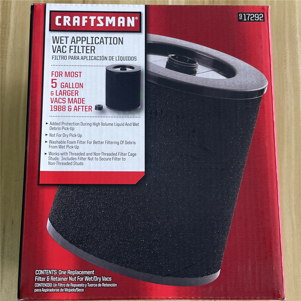 Craftsman 917292 Wet Application Vacuum Filter for most 5 Gallon