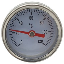 1/4 Inch r&uuml;ckw&auml;rtiger Eingang 0-120&deg;C Thermometer-Temperaturmesser 40mm