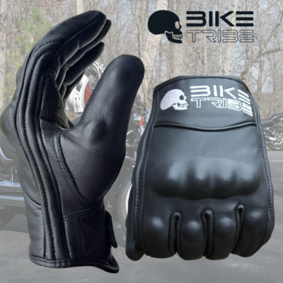 Bike Tribe   Motorcycl Leather Oscar Short Gloves Cruiser Winter Bikers Gear