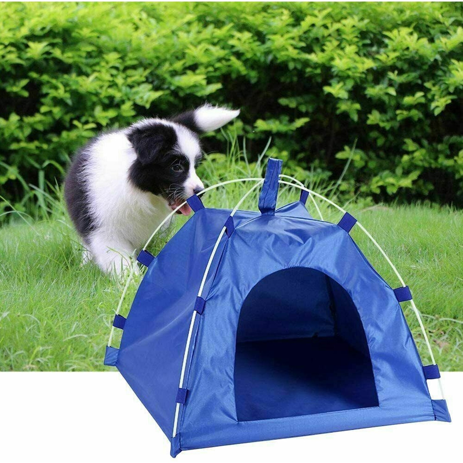 Oxford Pet Tent House Dog Cat Playing Bed Mat Folding Kennel Bed Dogs