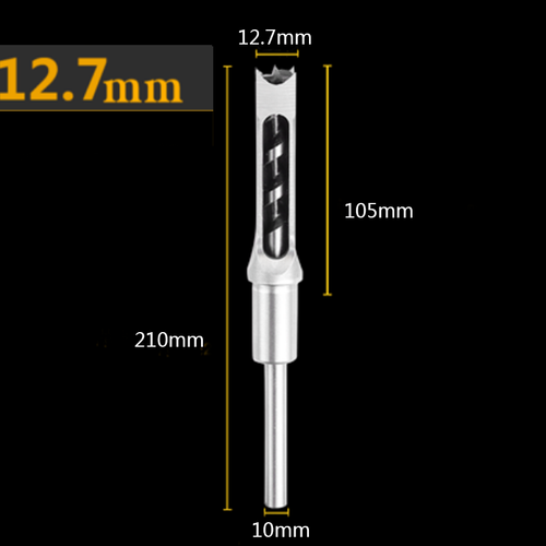 Mortice Bits Square Hole Saw Auger Drill Bit Woodworking Mortising Chisel 6-16mm - Afbeelding 14 van 27