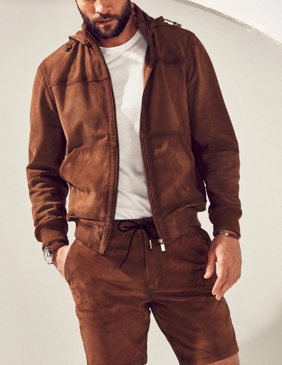 MASSIMO DUTTI SS Equestrian LIMITED EDITION HOODED SUEDE JACKE XL