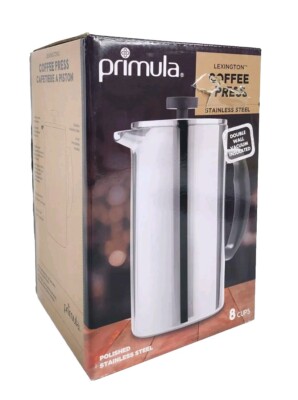 Primula Lexington Insulated Stainless Steel Double Wall Coffee Press,  8 Cups 