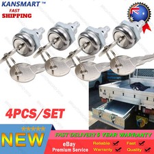 4x Keyed Alike Cylinders - Lockable Flush Folding T Handle Toolbox Free Post BR