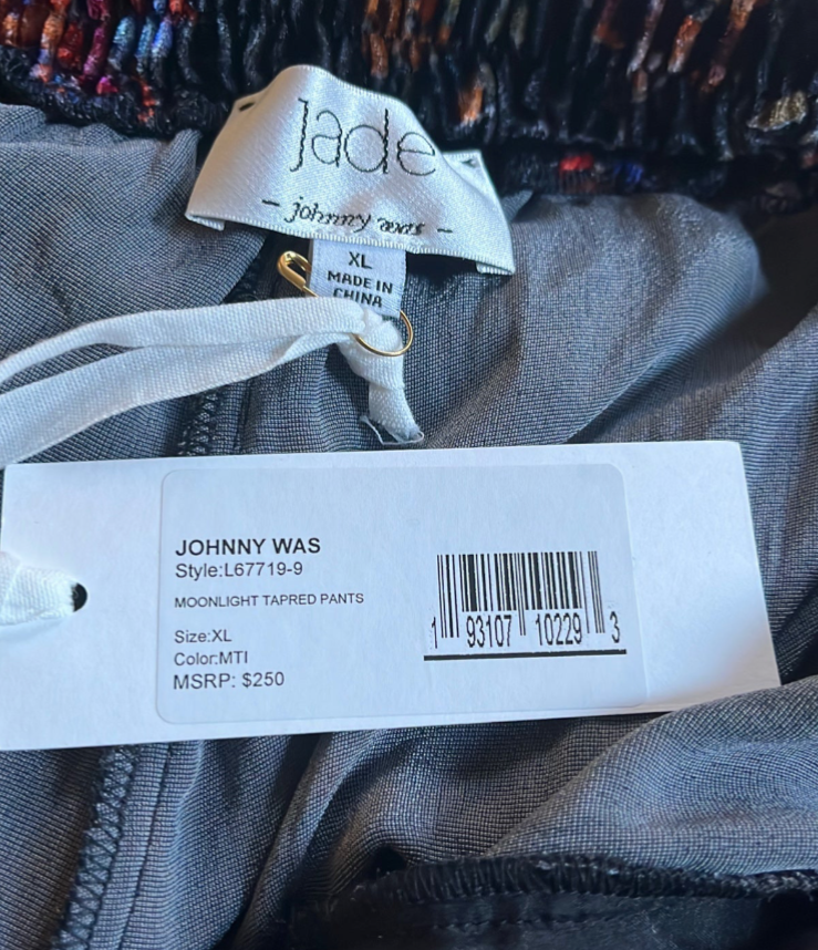Jade by Johnny Was Moonlight Velvet printed tapered pants Size XL  display picture 1