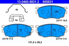 ATE 13.0460-5831.2 brake pad set, disc brake for Mazda