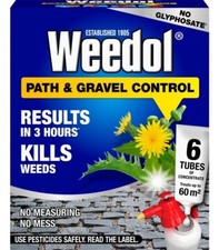 6 x Tubes Weedol Path+Gravel Weedkiller Kills To The Root Prevents Weeds Garden