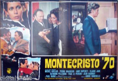 fotobusta 1969 MONTECRISTO 70 Michel Auclair,Pierre Brasseur,Anny Duperey,Jade-2